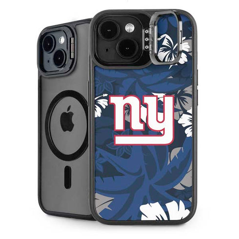 NFL New York Giants Tropical Print iPhone 15 Kickstand Case
